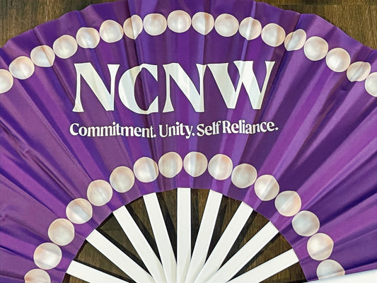 NCNW “Clack with Purpose” Folding Fan – 13" x 25" image 1