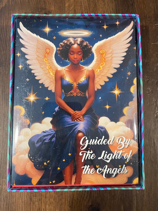 Guided By The Light of the Angels African American Holiday Cards