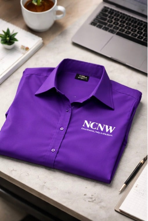 NCNW Purple Signature Button-Up Shirt