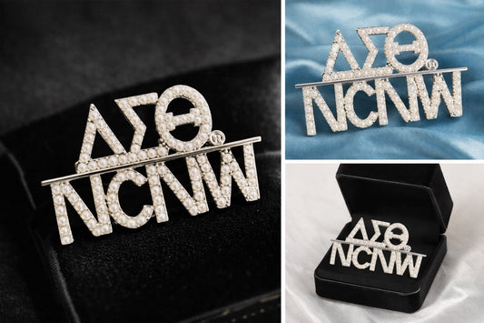 Delta Sigma Theta x NCNW Pearl Brooch