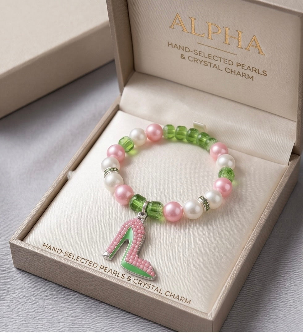 Alpha Heel Charm Bracelet