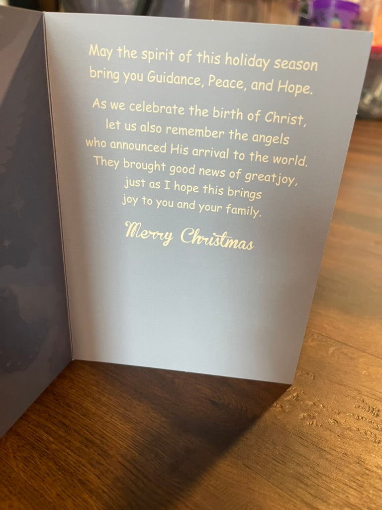 Guided By The Light of the Angels African American Holiday Cards