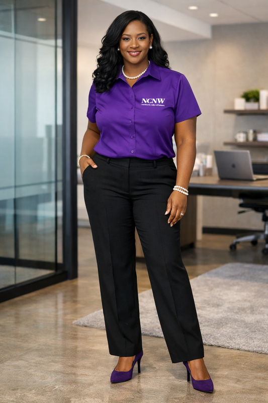 NCNW Purple Signature Button-Up Shirt