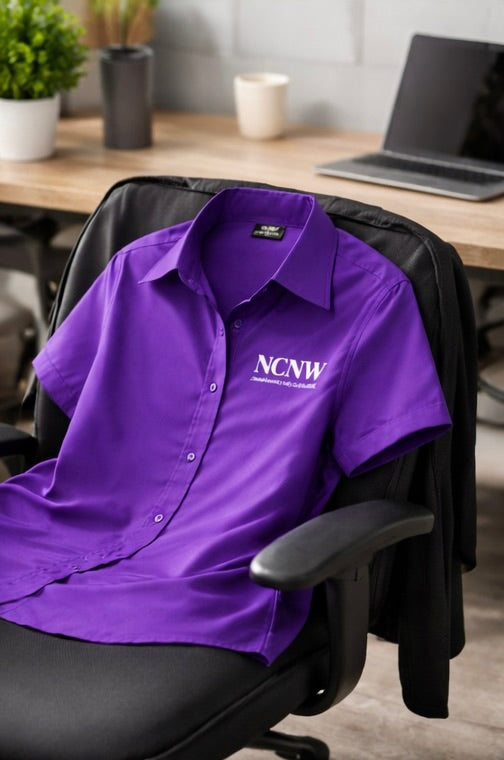 NCNW Purple Signature Button-Up Shirt
