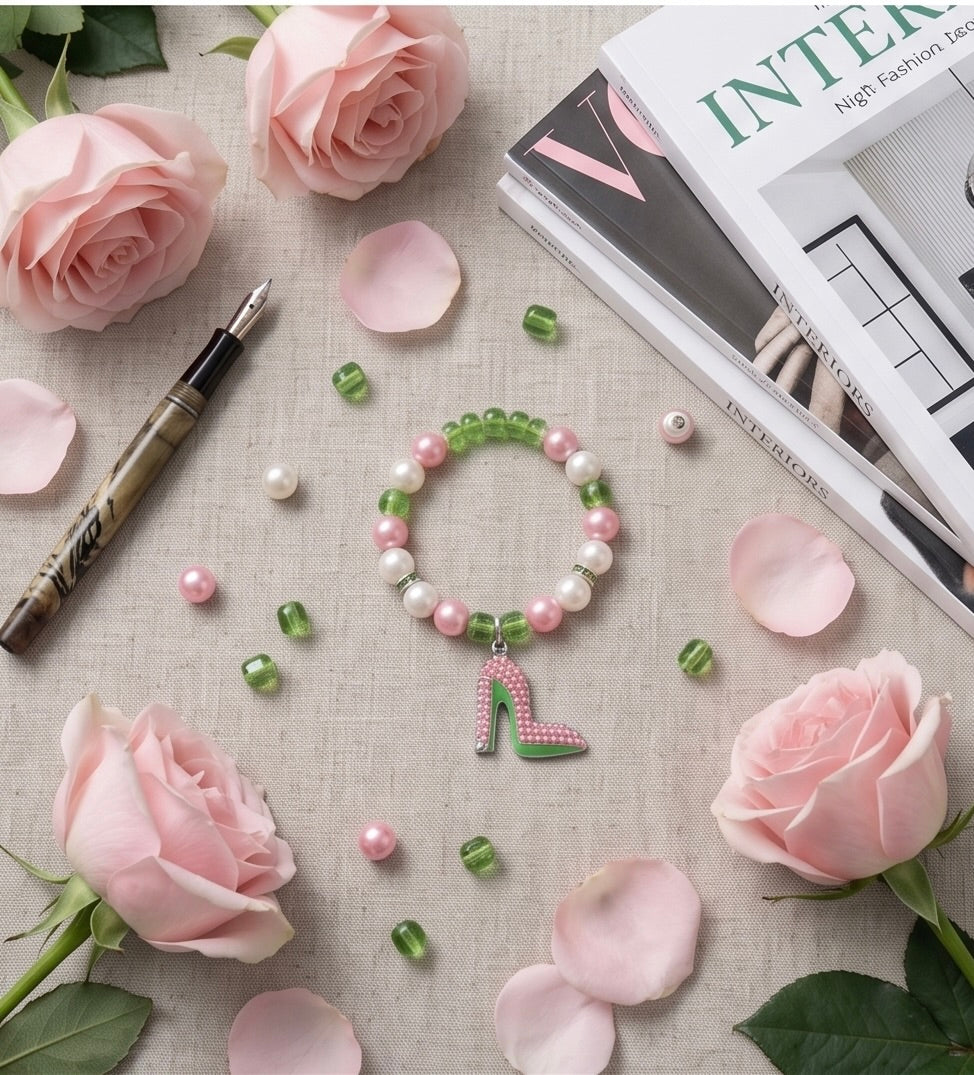 Alpha Heel Charm Bracelet