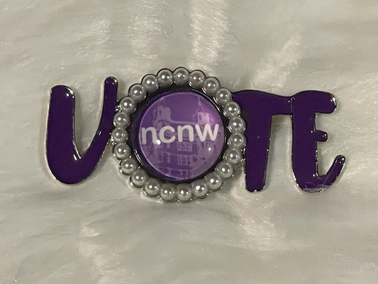 NCNW Vote Pin featuring pearls image 0